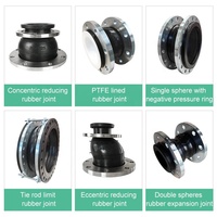 Joint d'expansion flexible en caoutchouc avec revêtement PTFE entièrement étanche, à double sphère, en acier au carbone, pour l'industrie chimique