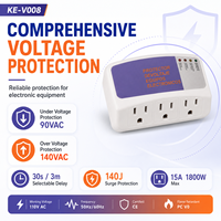 Protecteur de tension à 3 prises Puluos KE-V008 pour équipement électronique 110V AC 15A