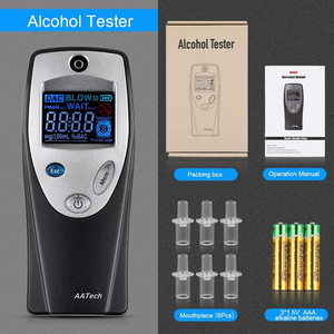 <span class=keywords><strong>Alcohol</strong></span> <span class=keywords><strong>Tester</strong></span> AA1661 Display de 4 cores com memórias, bafômetro semicondutor - Product Image 5