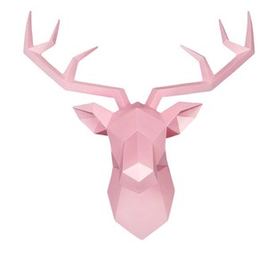 Sản phẩm bán chạy nhất 2021 nhựa Deer bức tượng đầu trong nhà Deer bức tượng giáng sinh động vật Đồ trang trí - Product Image 6