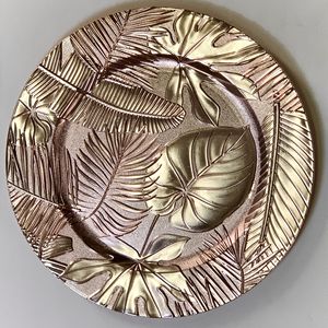 13 Round <strong>Gold</strong> Reef <strong>Charger</strong> <strong>Plates</strong> for Dinner Weddings <strong>Gold</strong> <strong>Charger</strong> <strong>Plate</strong> Plastic Reef Elegant <strong>Charger</strong> <strong>Plates</strong> - Product Image 2