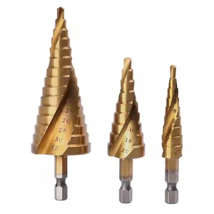HSS triangolo trapano Pagoda passo punta trapano fori taglierina utensili 4-32mm 4-20mm