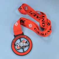 Médaille en métal personnalisée avec logo en alliage de zinc, or, argent, cuivre, 2D, 3D, avec cordon et ruban, médaille sportive sur mesure