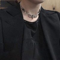 Collier chaîne à maillons en alliage de style hip-hop tendance, avec perles et manchettes, en promotion