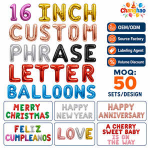 Palloncino in Foil Personalizzato con Lettere 16 Pollici A-Z Palloncino con Parola Personalizzata per Decorazioni di Compleanno e Matrimonio Certificato EN71 CE OEM - Product Image 1