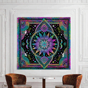 Custom UV Reactive Polyester Floral Fashion <b>Bandana</b> Square Multifunctional Casual Four Seasons - Product Image 3