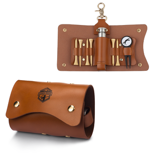 Ensemble d'accessoires de golf compacts et attrayants avec étui suspendu haut de gamme Kit de flacons de golf Cadeau de Noël incroyable pour les fans de golf - Product Image 1