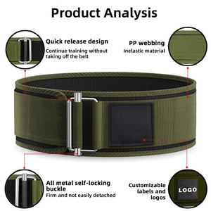 <span class=keywords><strong>Ceinture</strong></span> de musculation personnalisée avec logo pour hommes, idéale pour le cross-training, les squats et la force athlétique - Product Image 3