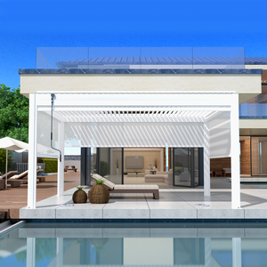 3x3 3x4 4x3 4x4 4x5 4x6 <span class=keywords><strong>6x3</strong></span> 6x4 6x4 6x5 6x6m Jardin moderne Extérieur Pergola à persiennes en aluminium Pavillon Gazebo Pergole pergola Pergola - Product Image 2