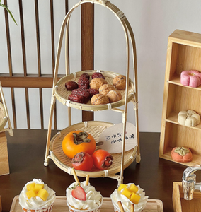 Wedding &amp; Party Supplies Bamboo <strong>Food</strong> Display Buffet Snack <strong>Stand</strong> &amp; Skewer Holder for Cocktail Parties Catering Events - Product Image 4