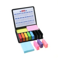 BECOL bloc-notes rectangulaire personnalisé promotionnel Mini bloc-notes couverture en cuir PU ensemble de notes autocollantes avec calendrier