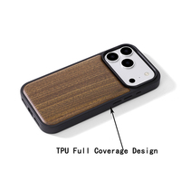 Étui de téléphone en bois écologique, durable, luxueux et étanche pour iPhone 12/13/14 Pro Max