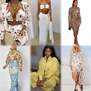 Online Shopping Women's Vintage Clothing Elastic Waist Mix Material Bulk Wholesale <b>Big</b> Discount Clearance Sale - Product Image 5