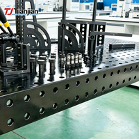 Système de fixation modulaire 3D en acier nitrué de précision D16 avec trous de 16 mm pour table de soudage et poste de travail industriel