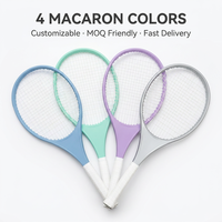 Raquette de badminton TYPTI en fibre de carbone T700 avancée - Amortissement supérieur des vibrations avec EVA et titane pour un jeu professionnel
