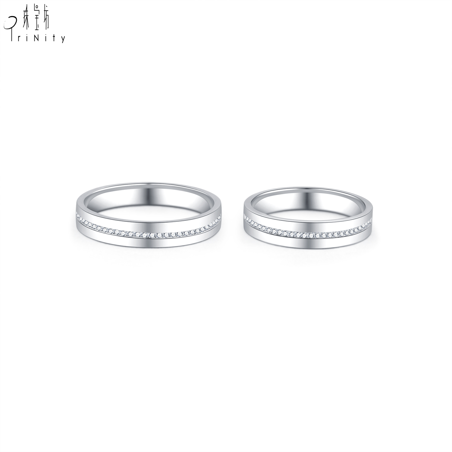 18K White Gold