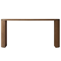 Console étroite traditionnelle en chêne massif pour salon, couloir, hôtel et salle à manger - Meuble artisanal écologique pour la maison