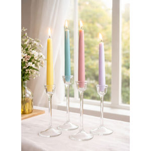 Bougie conique pastel de qualité supérieure, conçue pour les intérieurs modernes et classiques, parfaite pour la décoration de la maison, les mariages, les événements, les restaurants - Product Image 1