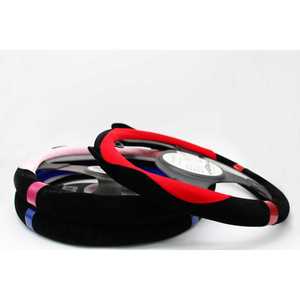 Steering Wheel Cover Pink Faux Fur Soft Grip Universal Fit <b>Car</b> <b>Accessories</b> - Product Image 1