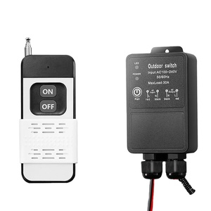 <span class=keywords><strong>RF</strong></span> 433 Mhz Interruptor de control remoto inalámbrico universal Receptor inalámbrico a prueba de agua AC110V 220V 30A Transmisor para ventilador de luz de bomba - Product Image 1