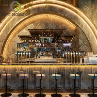 Comptoir de bar LED en acrylique Discothèque Design Vitrine lumineuse moderne pour salon Club Meubles de discothèque