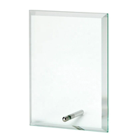 Trophée en verre cristal transparent avec support métallique, plaque de récompense en verre, cadeau en cristal, prix pour les gagnants, cérémonie de reconnaissance du personnel