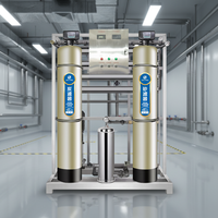 Système de filtration d'eau mobile haute capacité 500L/H avec machine de purification d'eau par osmose inverse, réservoir sous pression, moteur PLC et réservoir en PRV