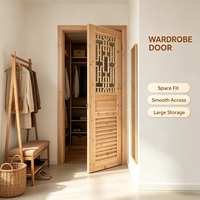Construction Wholesale Solid Fir Wood Lattice Solid Wood Door Raw Unfinished Timber Door