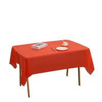 Nappe jetable en plastique PE imperméable de 54x108 pouces, rectangulaire, pour les fêtes, le camping en plein air, les pique-niques, la cuisine