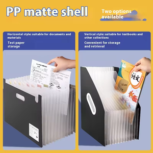 Phân loại A4 hộp tập tin PP nhựa accordion thư mục PVC lưu trữ tài liệu và tài liệu túi mở rộng clipboard thư mục tập tin - Product Image 6