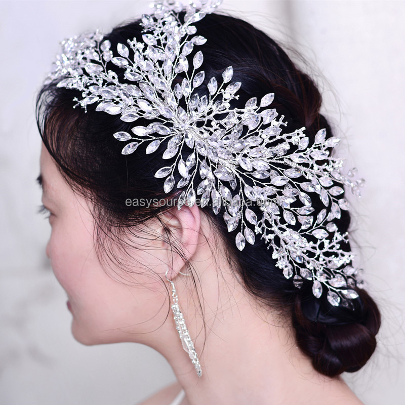 Модный свадебный головной убор с листьями RE4134, женские гребни, декоративные украшения для волос