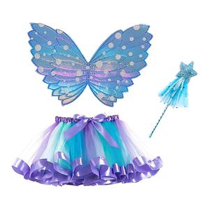 Il Set di costumi per Cosplay per ragazze carine include gonna Tutu da elfo e ala farfalla per bambini Fantasy e giochi di ruolo - Product Image 5