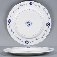 Service de table en porcelaine fine P&T, motif floral bleu, tasses à café, théière, assiettes, vaisselle en porcelaine fine, vente en gros pour hôtels et restaurants