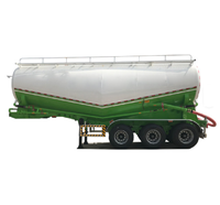 Semi-remorque citerne à poudre d'acier à 3 essieux, moteur diesel, pour transport de ciment en vrac, pneus 12R22.5, haute capacité, à air comprimé
