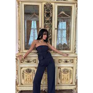 Ensemble de costumes pour femmes bleu marine Johanna, tenue élégante pour équipe - Product Image 3