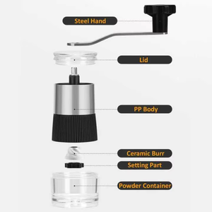 Best-selling Portable <b>Mini</b> Stainless Steel Commercial Coffee Burr Manual Portable Coffee Bean - Product Image 2