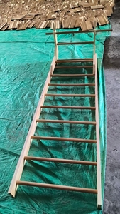 <span class=keywords><strong>Barra</strong></span> de Escalada Sueca de Madera de Haya Maciza para Niños y Adultos, Capacidad de 880 Libras, con <span class=keywords><strong>Barra</strong></span> de Dominadas Extraíble y <span class=keywords><strong>Barra</strong></span> para Flexiones, Gimnasio Interior - Product Image 5