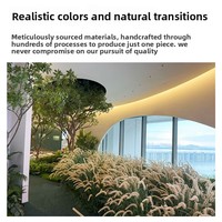 Rumput Dogtail Buatan Ramah Lingkungan Tahan UV Tahan Api Dekorasi Rumah Dalam & Luar Ruangan Bunga Buatan untuk Pernikahan