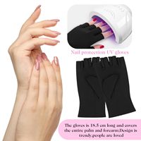 Protection professionnelle pour manucure Nail Art soins de la peau gant sans doigts protéger les gants de Protection Anti UV pour lampe à ongles Gel