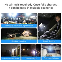 Haute qualité Rechargeable LED cellule lampe bleu ABS corps Camping lumières pour jardin extérieur d'urgence ampoule à Diode lumineuse lumineuse lumineuse