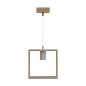 Lampada a sospensione in legno con portalampada E27, design decorativo ideale per ambientare gli spazi e fornire illuminazione - Product Image 1