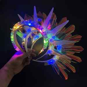 Diadema LED Luminosa con Luz Intermitente, Aro Láser para el Cabello, Tiara Brillante, Diademas Luminosas para Discoteca, Fiesta, Festival, Disfraz - Product Image 1