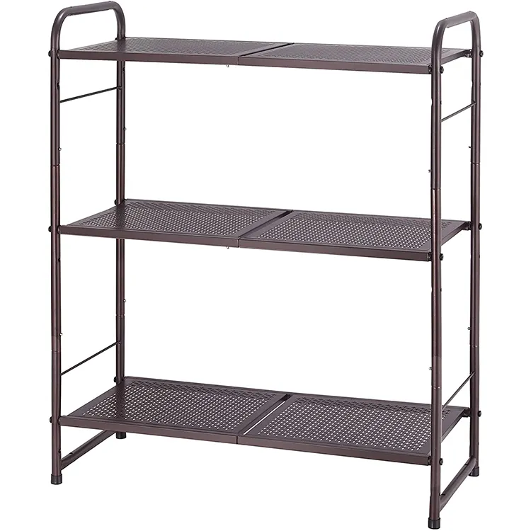 Kitchen Baker Rack With Shelves Wire Basket Microwave Oven Stand Utility Storage Shelf Free Standing Kitchen Racks