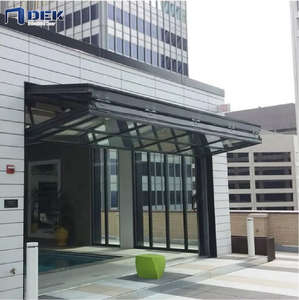 Portes <span class=keywords><strong>de</strong></span> garage pliantes verticales automatiques à <span class=keywords><strong>vue</strong></span> panoramique, <span class=keywords><strong>de</strong></span> haute qualité, en verre personnalisé, en alliage d'aluminium moderne, villa <span class=keywords><strong>de</strong></span> luxe - Product Image 1