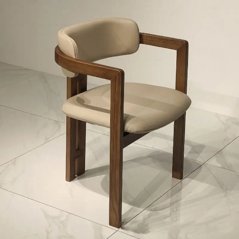 Silla de diseño Simple y moderno para sala de estar, asiento chino de ocio de madera sólida, hotel, club, restaurante, comedor, nuevo