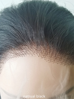 DX203 transparent pleine dentelle tresse perruques mèches de cheveux humains pour tresses africaines peluca tressage sans colle natrual remy perruque droite