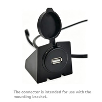 Adaptateur USB 2.0 à montage sur panneau, installation facile, boîtier PVC, homologué UL94 V-0, résistant aux flammes, extension femelle/mâle, capuchon à clipser, trou de panneau 26,5 mm