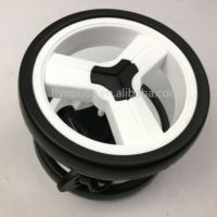 Roue pivotante de poussette de 6 pouces avec pneu EVA et jante en plastique, capacité de charge de 25 kg, dureté du pneu 50-55A pour poussette de bébé