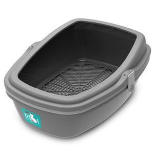 <span class=keywords><strong>3</strong></span> Schichten Katzen Toilette Haustier Sandkasten Kätzchen Tablett Reinigungs bad liefert große Anti-Splash Kunststoff Katze Katzen toilette mit großer Kapazität - Product Image 3