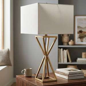 Modern Minimalist Metal LED Table <b>Lamp</b> with White Fabric Round Shade <b>Touch</b> Control Warm White Light for Bedroom Decor - Product Image 2